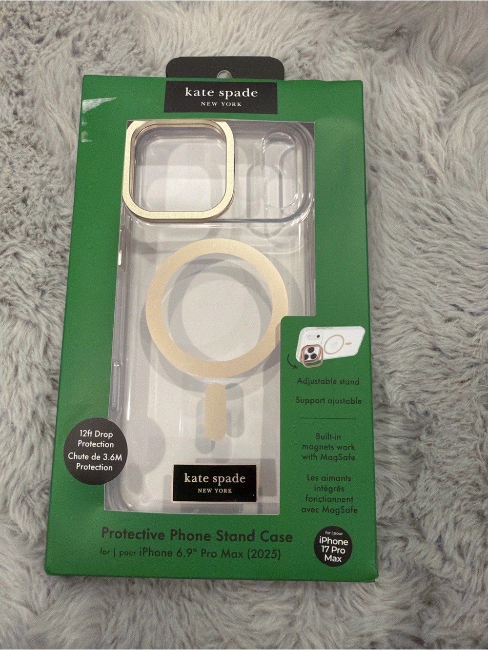 kate spade Clear iPhone 17 Pro Max Case with Gold Accents